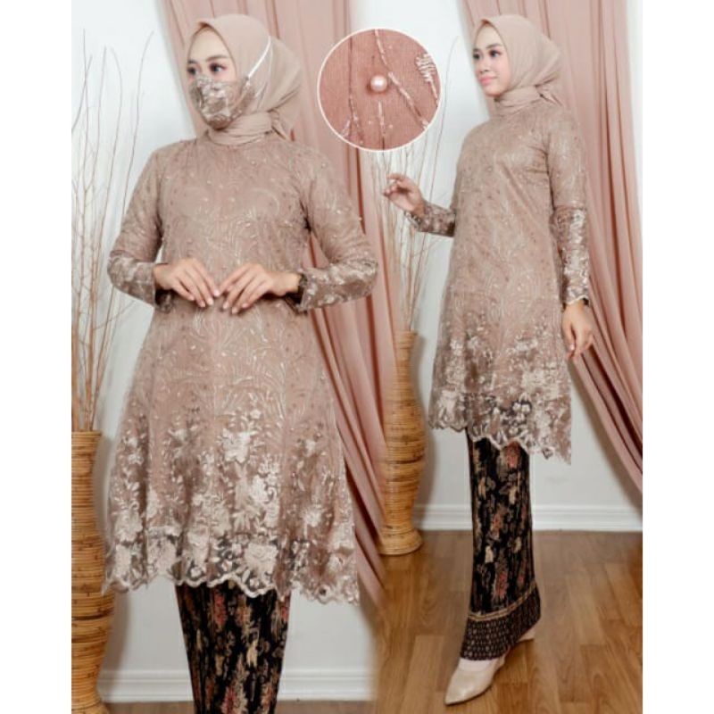 SERUMPUN-busui-KEBAYA BUSUI-KEBAYA TUNIK-SET KEBAYA TUNIK TULLE BUSUI