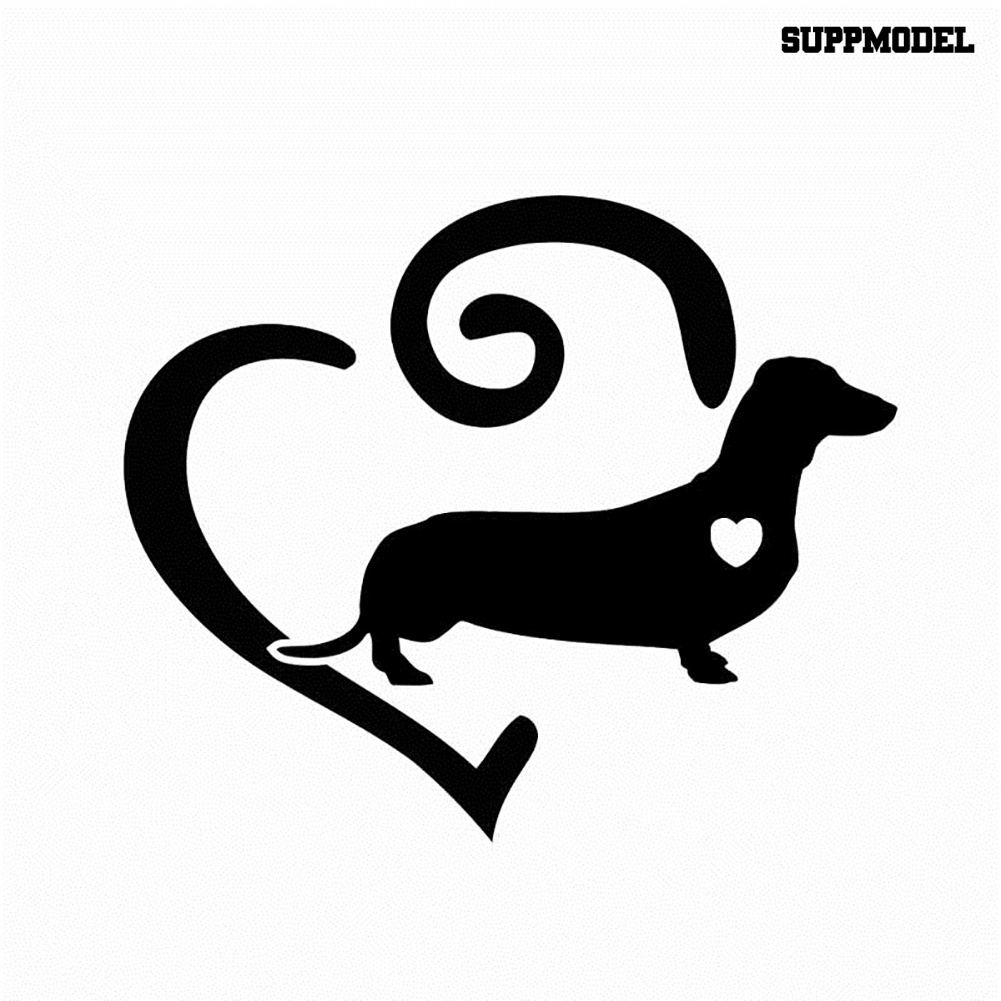 Sticker Decal Dekorasi Mobil Removable Motif Gambar Hatitulisan Dachshund