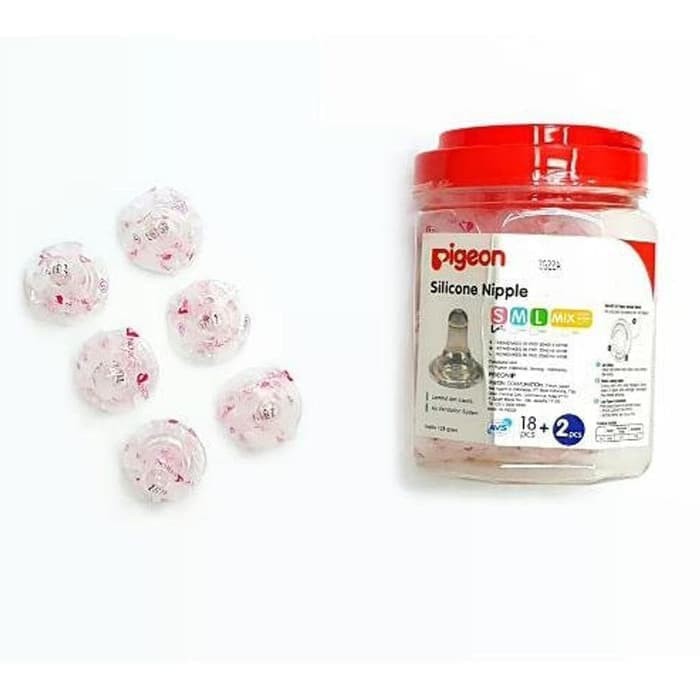 Pigeon Dot Silicone Nipple Satuan S M L Dot Mix Pigeon Eco Satuan Makassar