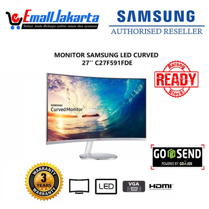 Monitor Samsung 27" Inch Curved LED LC27F591FDEXXD C27F591 C27F591FDE