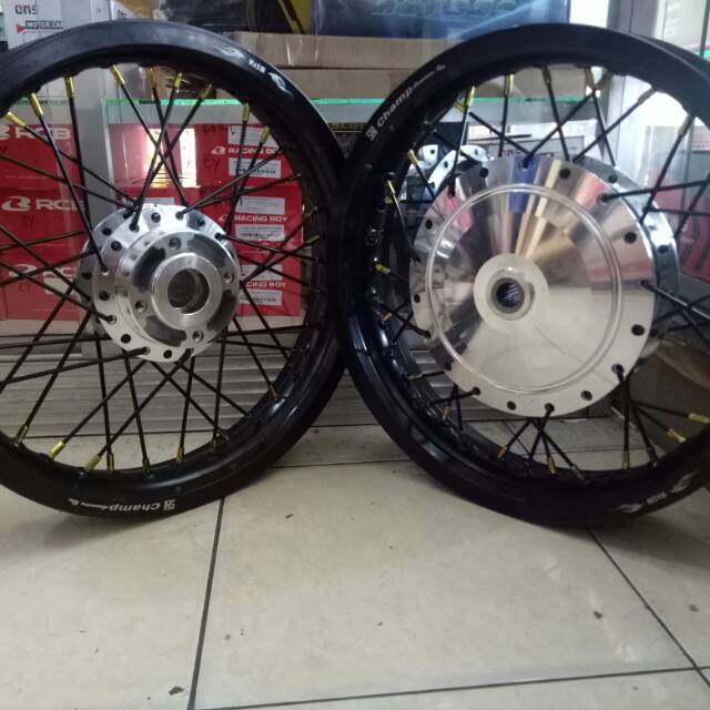 Velg Set Ring 14 tapak lebar motor Mio sporty-mio old-xeon-m3 sudah berikut stell