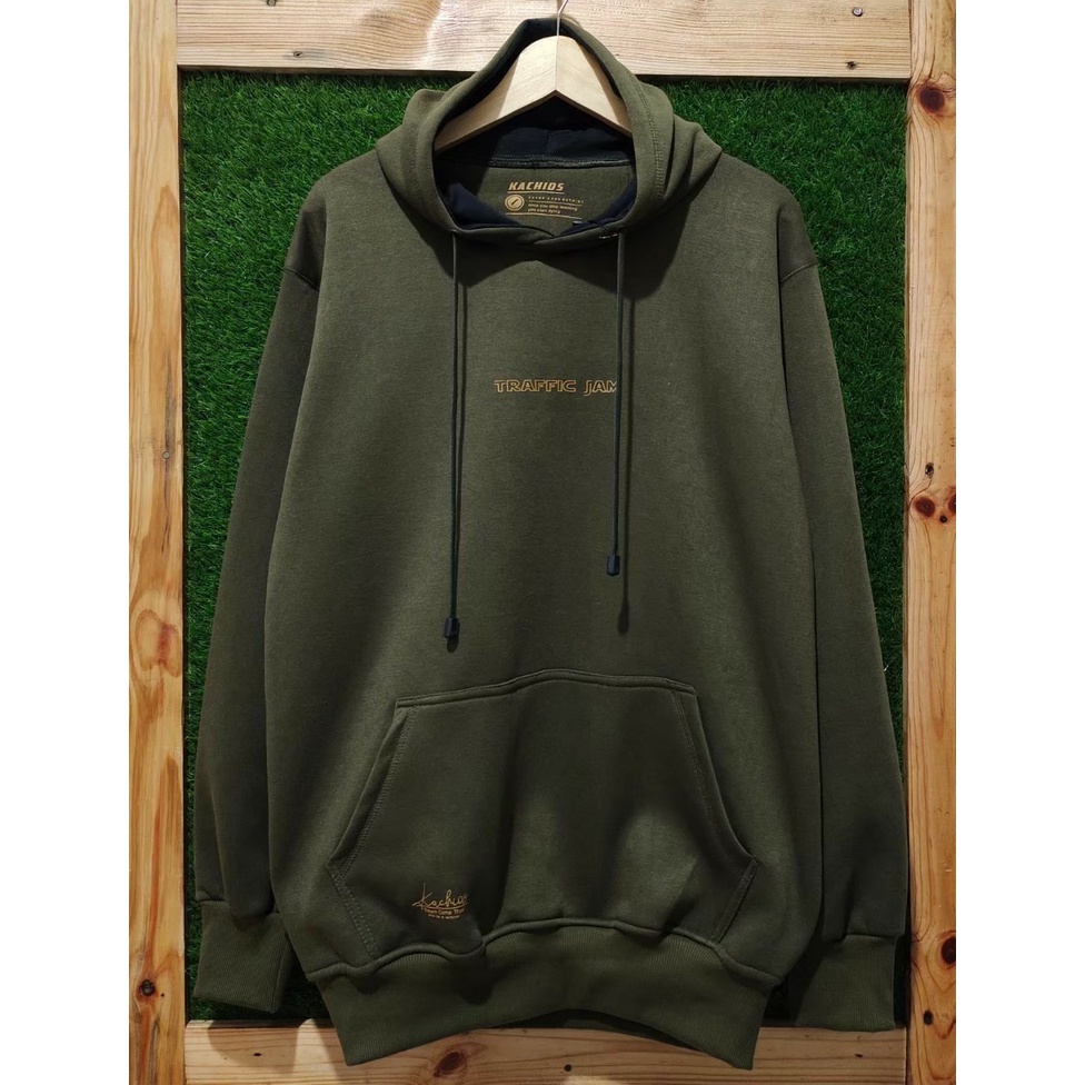 sweater pria distro KACHIOS  hoodie oversize hijau army traffic jam jamper hoodie premium m l xl xxl