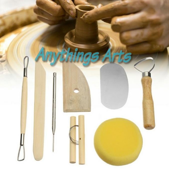 

Clay Pottery Sculpting Tools Set 8 Carving Crafting Modelling