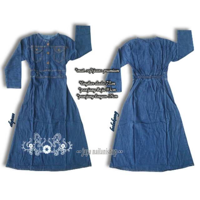 Gamis anak jeans - gamis anak terlaris