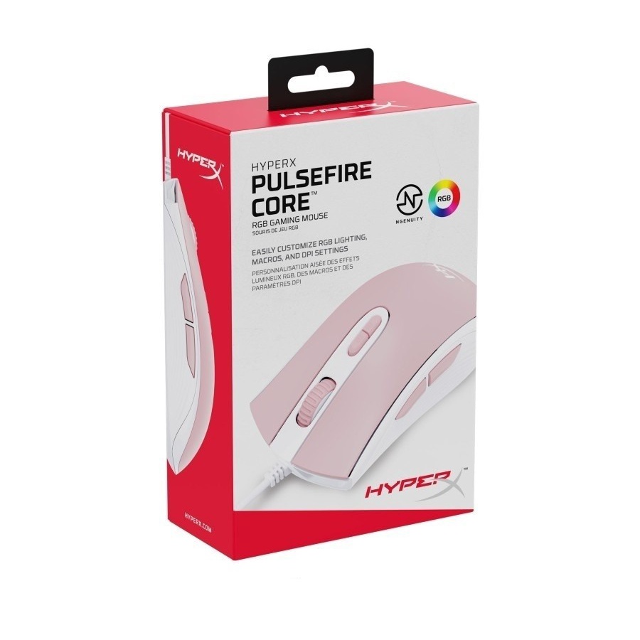 HyperX Pulsefire Core Pink White RGB Gaming Mouse
