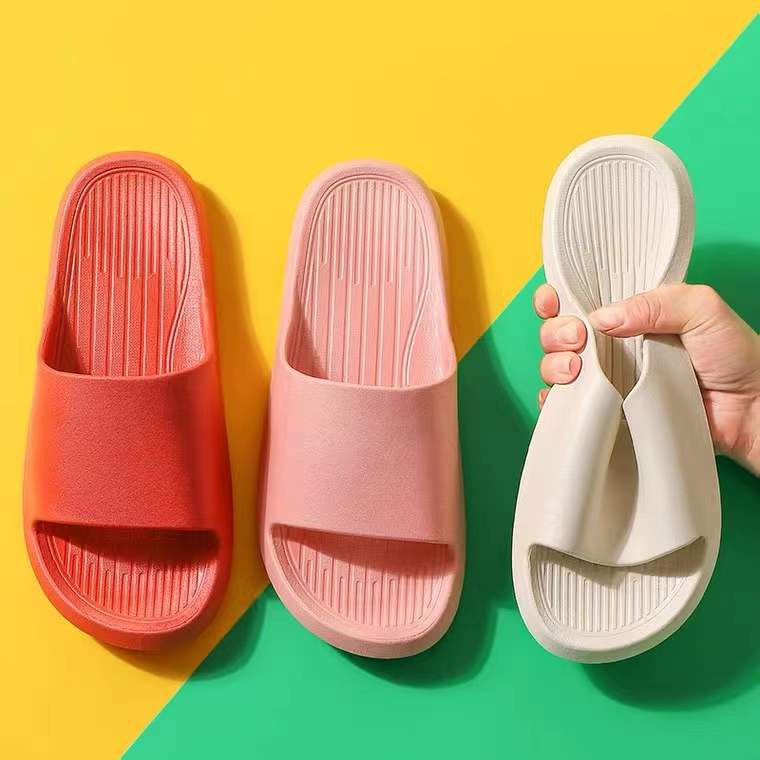 Komin Sandal Bahan EVA Karet Polos Wanita Slip On Korean Style Murah Empuk Anti Selip Sendal Jelly Wanita