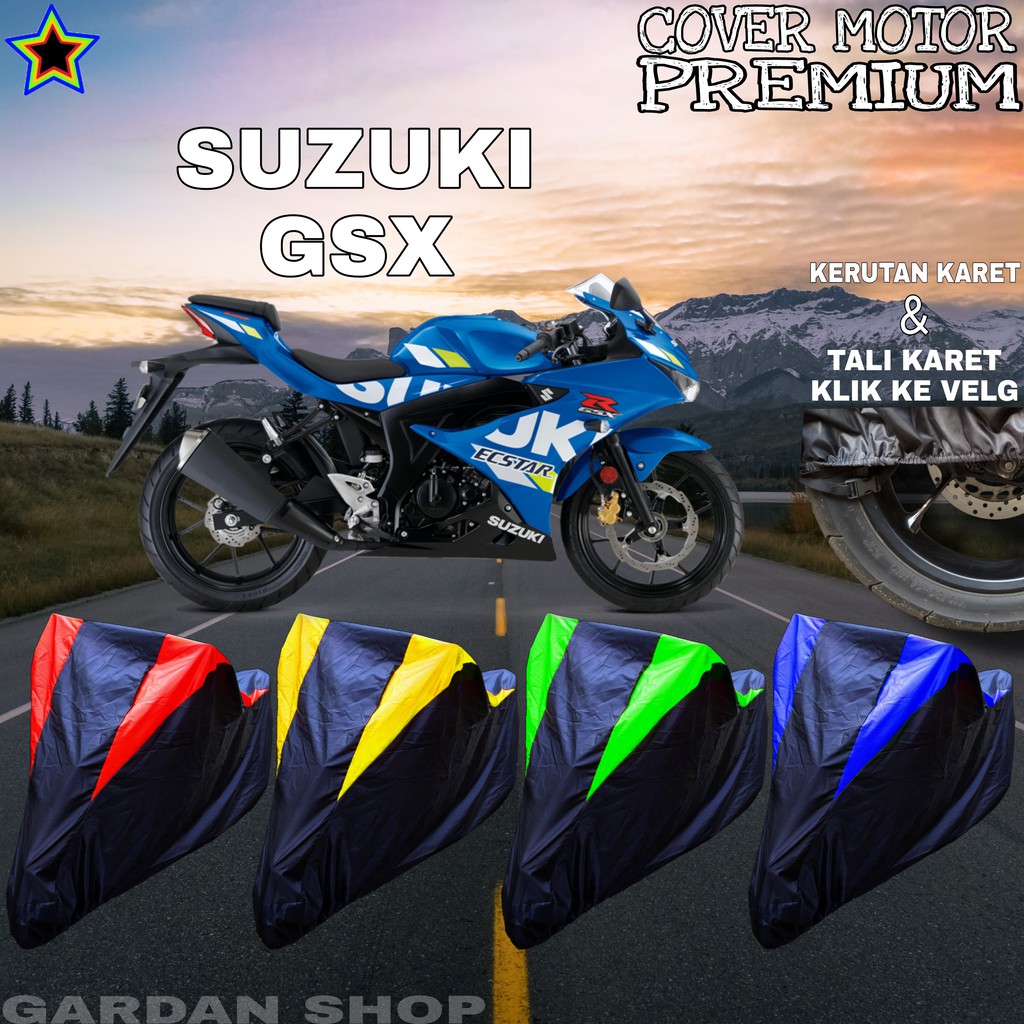 Sarung Motor SUZUKI GSX Hitam KOMBINASI Body Cover Penutup Pelindung Motor Suzuki PREMIUM