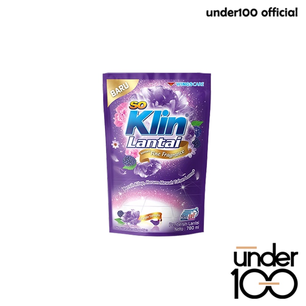 ❤ Under100 ❤ So Klin Lantai Pembersih Lantai 70ml Sachet Kemasan Ekonomis | Citrus Lemon | Sereh | Rose | Apple | Lavender | Fine Fragrance | Soklin | Kemenkes RI