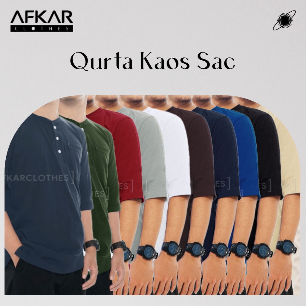 KURTA KAOS PRIA SAC / BAJU KAOS KURTA PRIA / QURTA KAOS / KAOS KURTA PAKISTAN - DZ