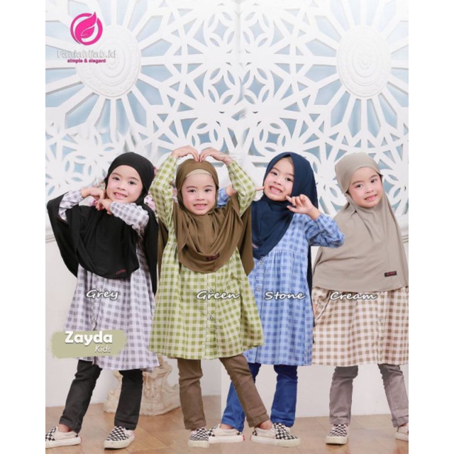 Zayda Tunik Kids by Fania Hijab - Long Tunik Anak Perempuan