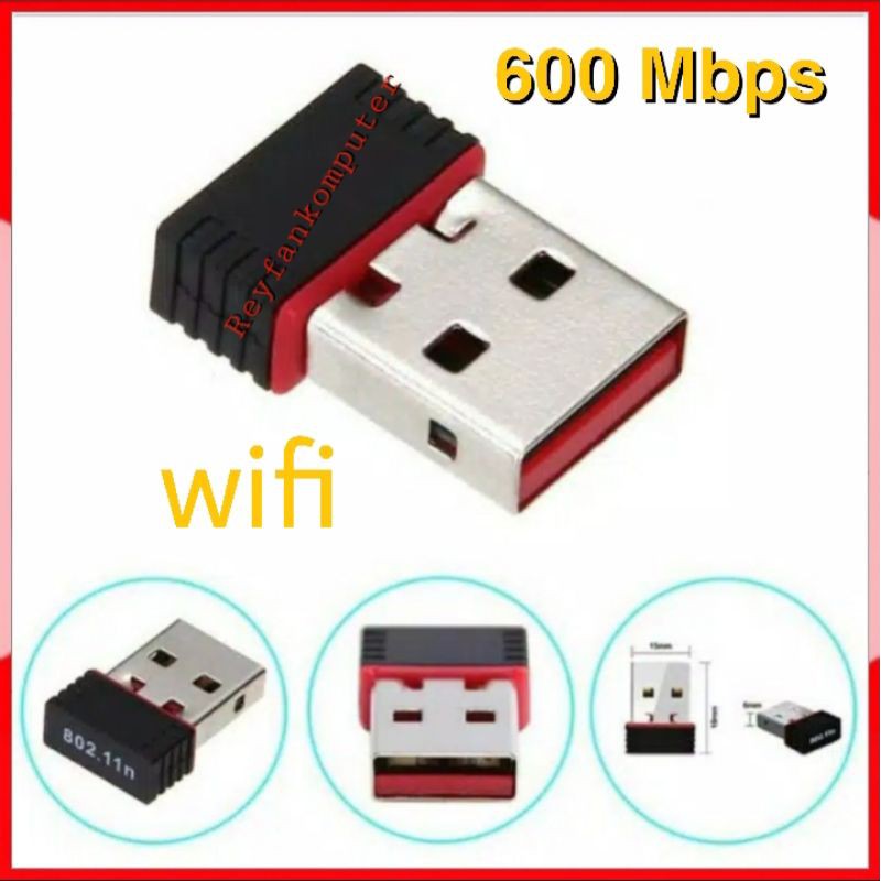 Penguat sinyal usb wifi adapter 802.11N 600 mbps mini dualband