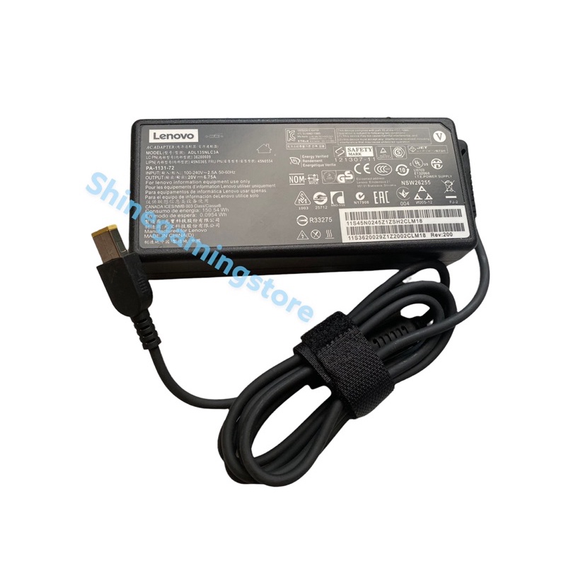 Adaptor Charger Laptop Lenovo Legion Y520 Y530 Y730 20V 6.75A USB New Model Slim ORI