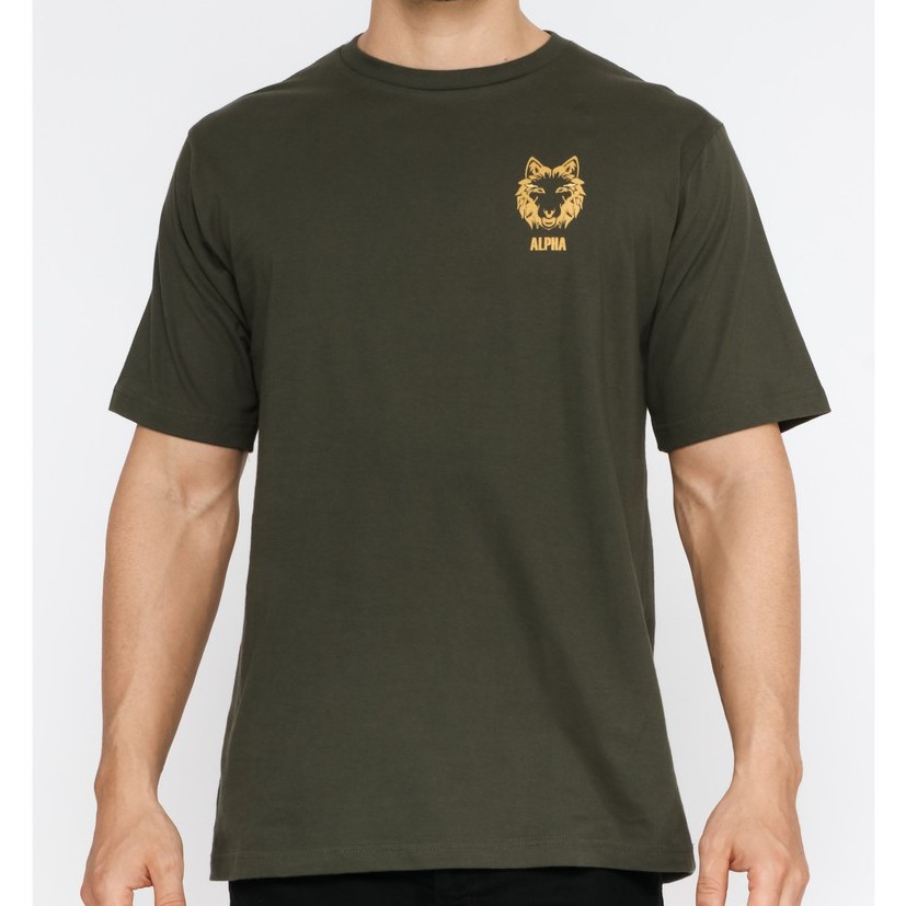 Kaos Evenwicht Hijau Army / Pakaian Pria Hijau Army / Baju Pria Hijau Army