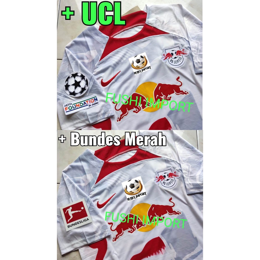 Jersey Baju Bola RB Leipzig Home Full Patch 2022 2023 Grade Ori