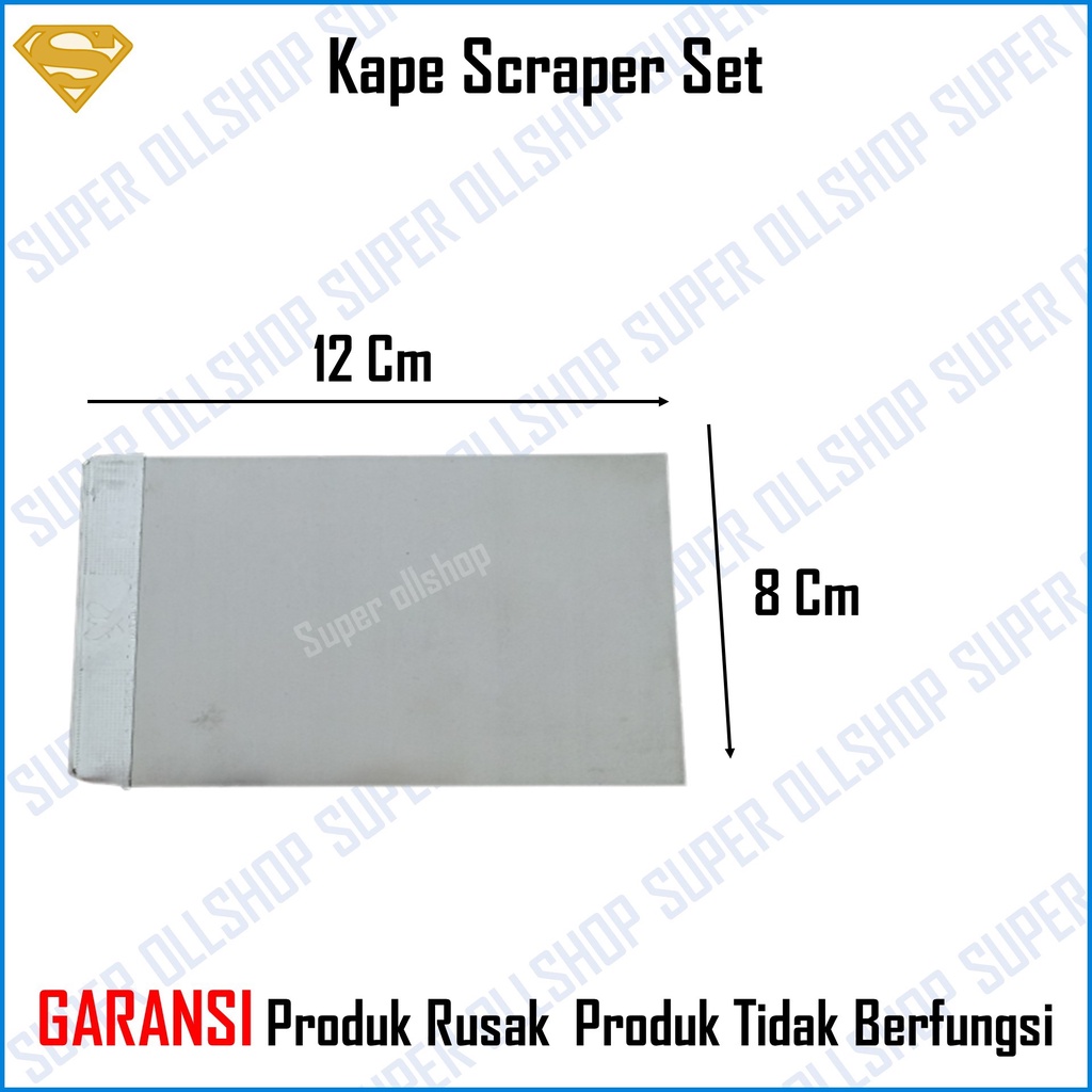 Kape Scraper Skrap Kapi Cat Alat Dempul Set Stainless Steel Lentur Berkualitas 4 Pcs Murah