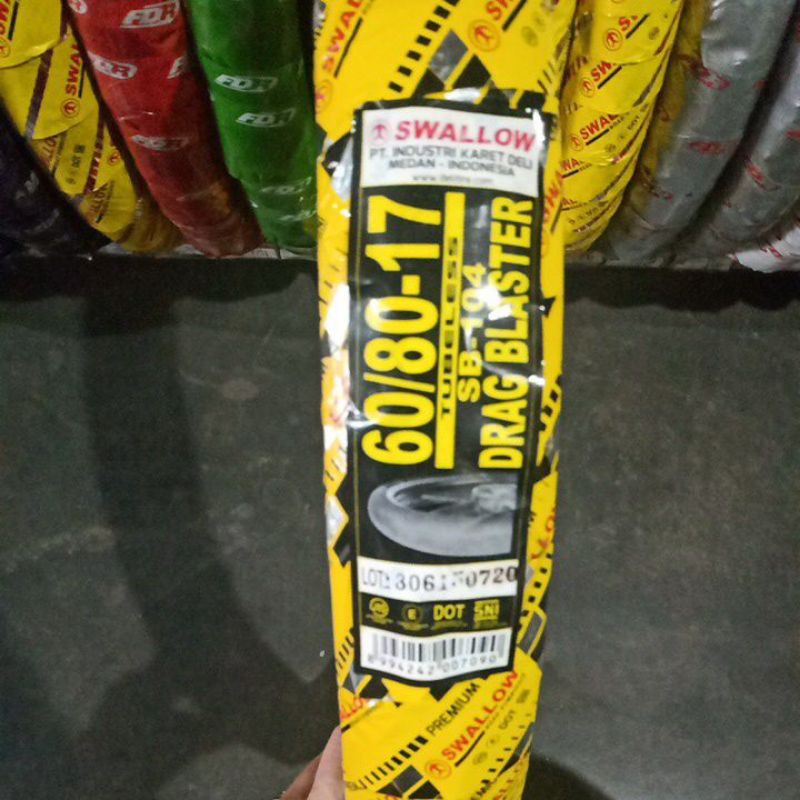 Ban Motor Slick Tubeless Swallow 60/80-17 SB 104 Drag Blaster