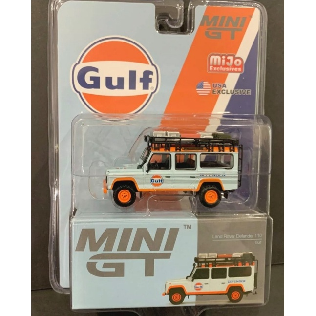 MINI GT 156 LAND ROVER DEFENDER GULF BLISTER US VERSION
