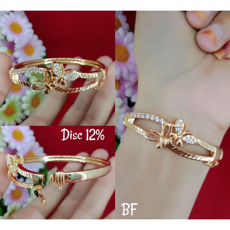 Gelang tangan dewasa Emas muda kadar 35% aksesoris perhiasan wanita dewasa