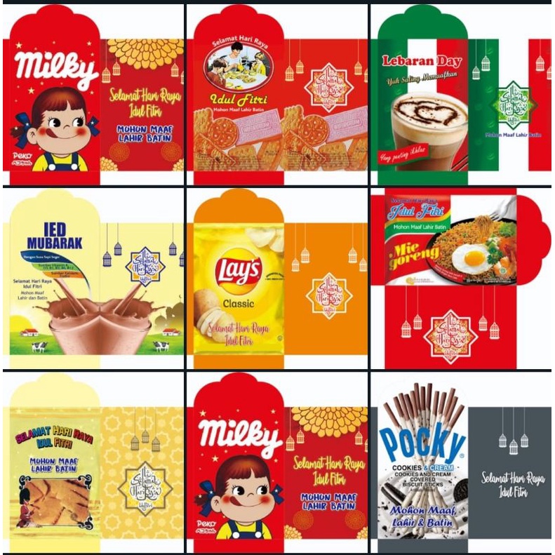 

Amplop Lebaran Motif Snack Isi 10