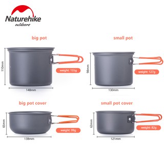 Cooking Set 2-3 Orang Naturehike NH15T401-G | Alat masak Camping Hiking