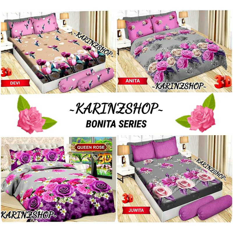 Sprei BONITA DEVI/ANITA/JUWITA/QUEEN ROSE (uk. King 180/Queen 160)