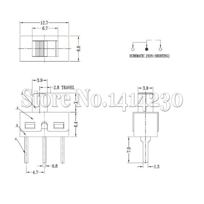 SS12D10 large current toggle switch saklar geser 4.7mm 3p L tekuk 3 P
