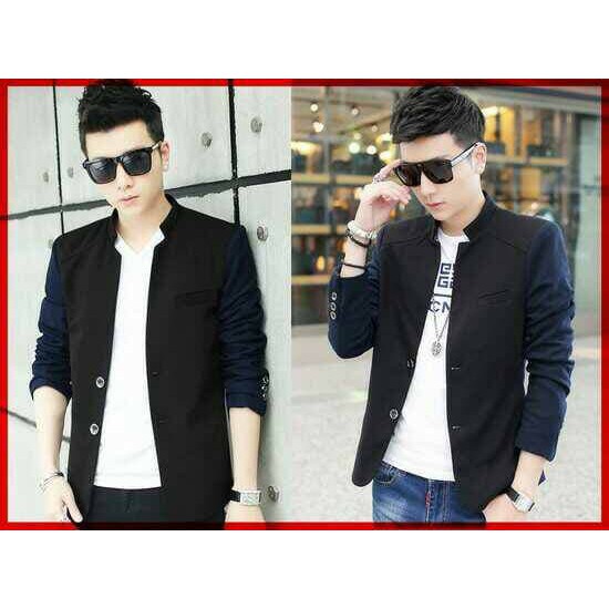 JAS  Blazer Jas Jaket Pria Cowok Elegan Korea Keren Casual Hitam Navy Jac  COC KATOO
