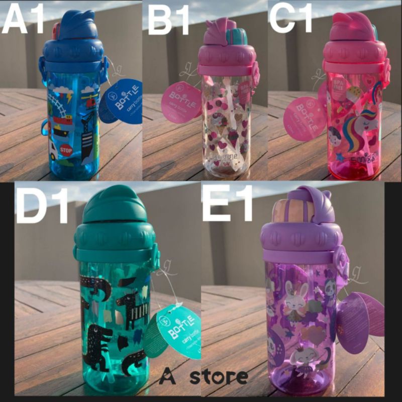 SMIGGLE MAGIC STRAP JUNIOR WATER BOTTLE ORIGINAL (Botol Minum Anak Smiggle Asli)