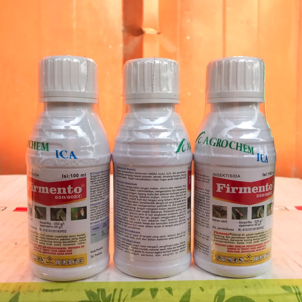 Insektisida FIRMENTO 100ml 550/60 EC klorpirifos 500g/l sipermetrin 60g/l Starban Pembasmi Hama Agrochemica
