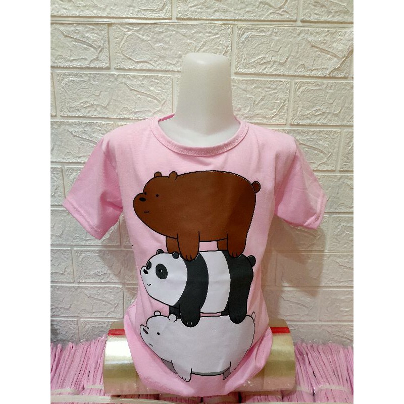 KAOS ANAK CWE WE BARE BEAR KEKINIAN / ATASAN KEREN UMUR 2-8 THN BISA COD