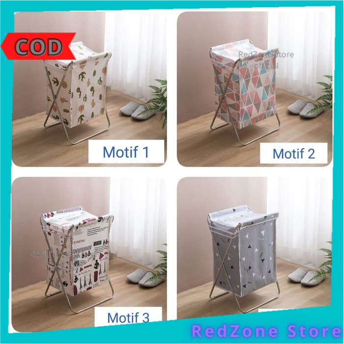 Keranjang Baju Kotor Lipat Jumbo Besar Murah Karakter Laundry Bag Storage Box Organizer Lemari Pakai