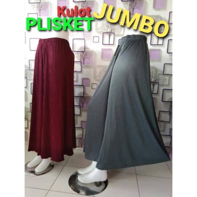 KULOT PLISKET SUPER JUMBO / CELANA KULOT WANITA JUMBO