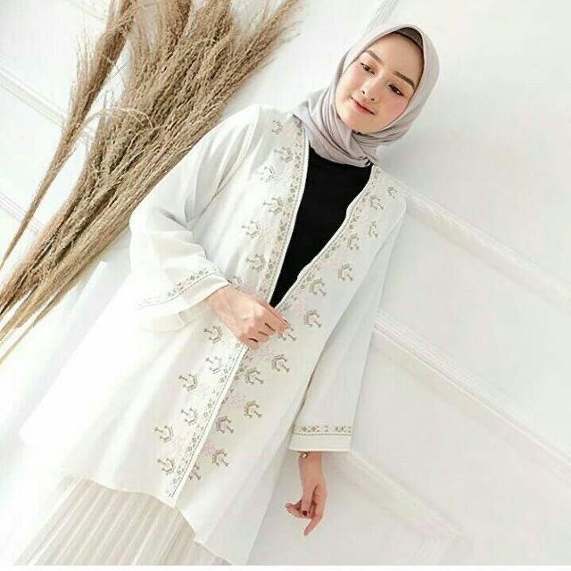 DIRRA OUTER /OUTER BORDIR MOCA PUTIH