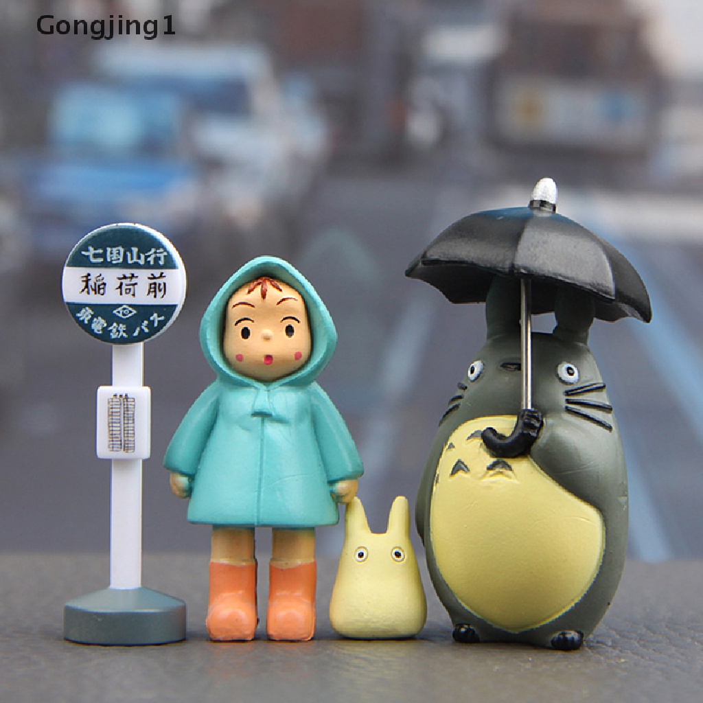 Gongjing1 4pcs / Lot Mainan Action Figure Anime My Neighbor Totoro Hayao Miyazaki Ukuran 3-5cm