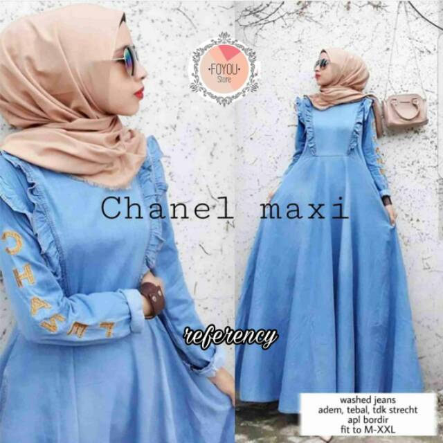 Chanel maxy. Gamis denim
