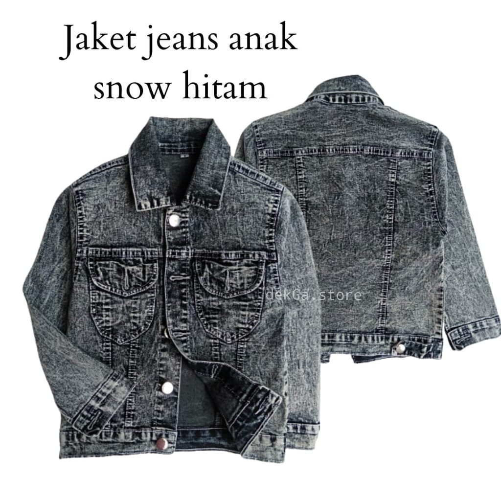 JAKET SNOW HITAM / JAKET ANAK JEANS