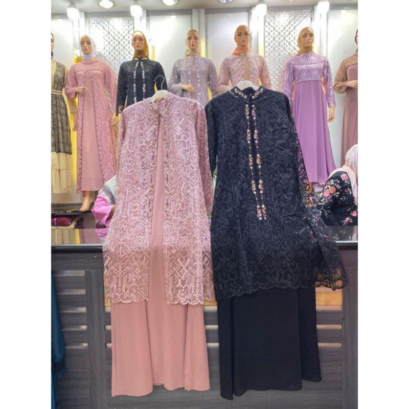 GAMIS FARASYA BY RASAQI KEBAYA-DRESS PAYET PREMIUM | GAMIS MEWAH | GAMIS PESTA | GAMIS MUSLIM-gamis wisuda-gamis tunangan-gamis kondangan-gamis murah-gamis modern