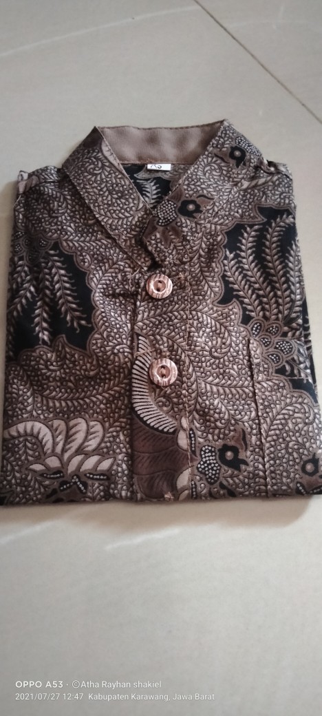 Couple Kemeja Batik Anak Dan Ayah Motif Kerang Ori By Rumah Kemeja