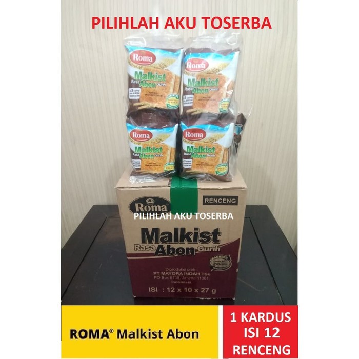 

Biskuit Roma Malkist Abon Crackers Renceng 27 Gr - 1 KARDUS ISI 12