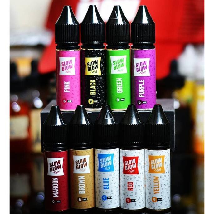 Slow Blow Slim Liquid Saltnic Salt Nic Nicotine Liquid Pods Pod