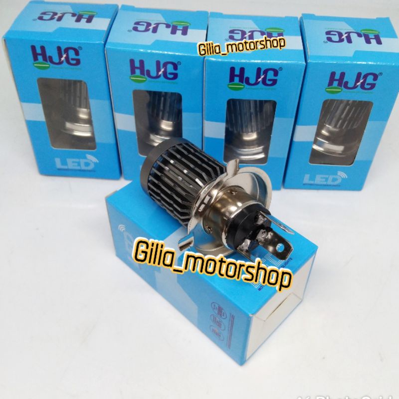 Bohlam Lampu Depan Laser H4 HJG Original Hi/Low Putih/Kuning  2 warna Untuk Motor &amp; Mobil