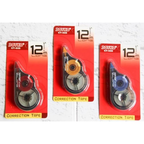 TIPE X CORRECTION TAPE CT-522 JOYKO KERTAS ROLL MURAH 12 METER CT 522 TIPE X ATK STATIONARY