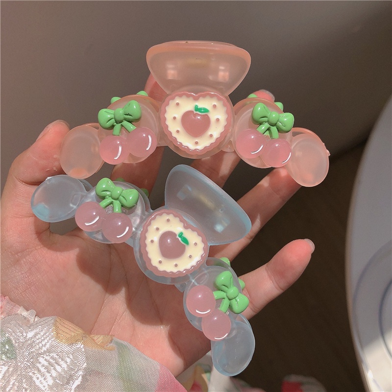 2022 Jepit Rambut Bentuk Buah Cherrypeach Gaya Korea Untuk Wanita