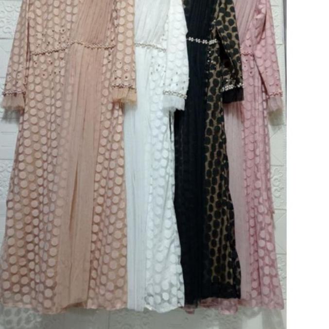 Spesial Produk Gamis Pesta Ozias Full brukat Tile slendang Gamis brokat premium mewah aksen pinggang