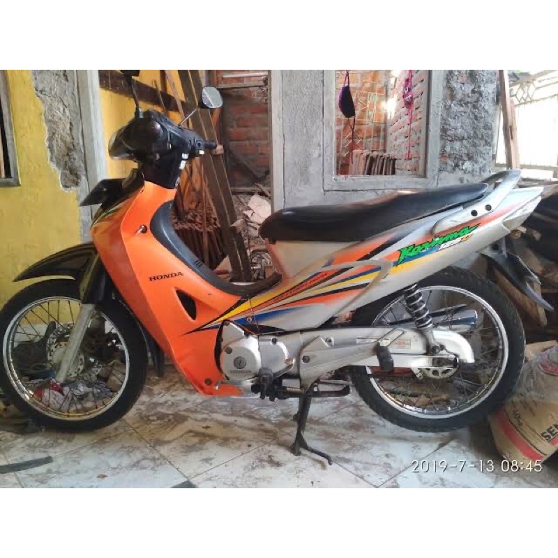 striping honda karisma orange silver kharisma 2003 2004 nos original
