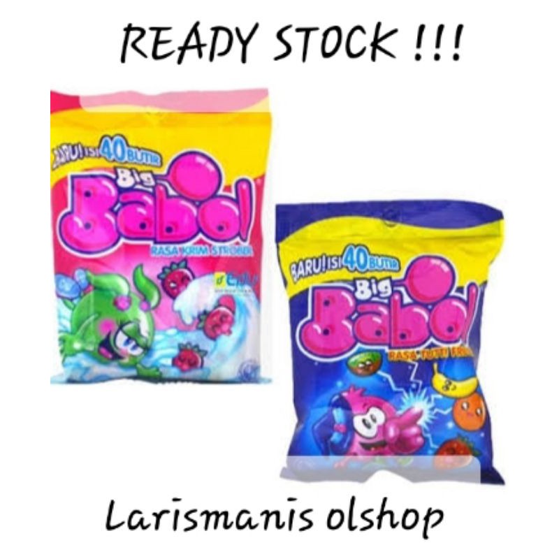 

Permen Big Babol 140Gr rasa tutifruit/strawberry