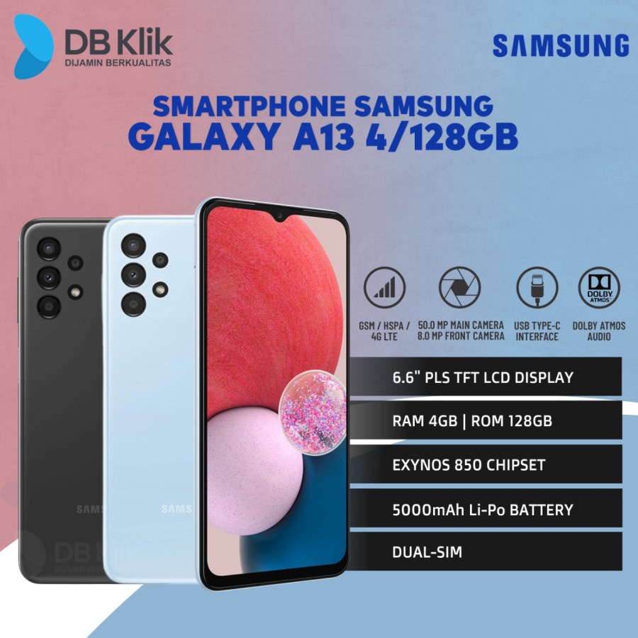 Handphone SAMSUNG GALAXY A13 4G 4/128GB - A13 4GB 128GB Garansi Resmi