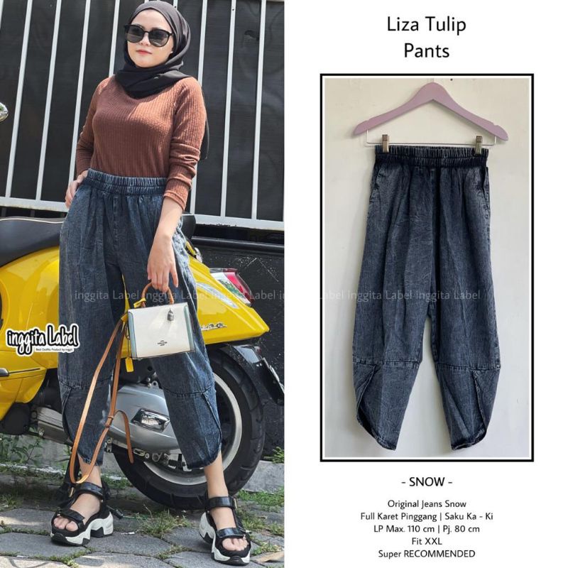 Celana baggy pants wanita / Liza tulip pants by inggita label / celana baggy wanita modern