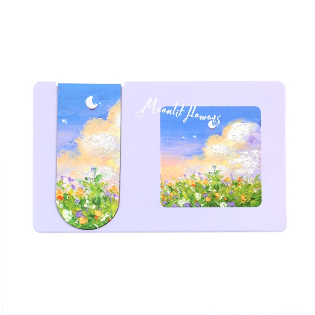 

J2 - Pembatas buku magnet flower 3D lucu Bookmark magnetic clip