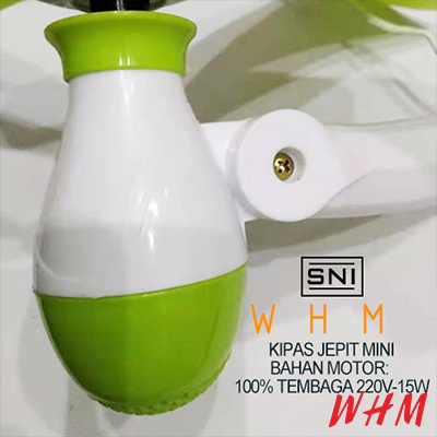 MURAH 15W 20W 25W 30W Mini Fan KIPAS JEPIT MINI/ KIPAS JEPIT DINDING MEJA 4 BALING-BALING Bahan Moto